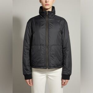 Kenneth Cole Women’s Black Mock Neck Nylon Jacket Sz Large